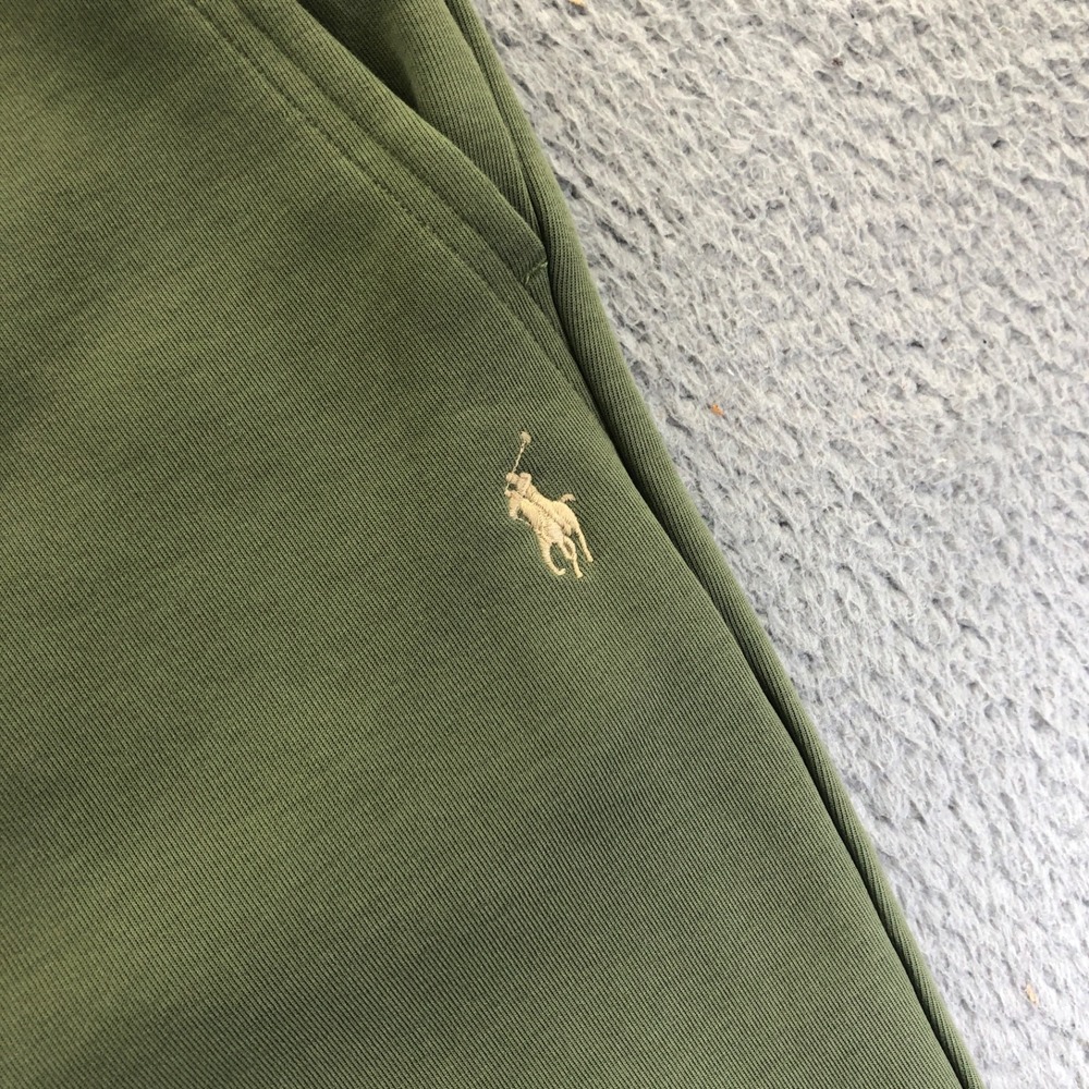 Polo Ralph Lauren Shorts Mens 2XL XXL Green Double Knit Pony Elastic Waist - Picture 2 of 10